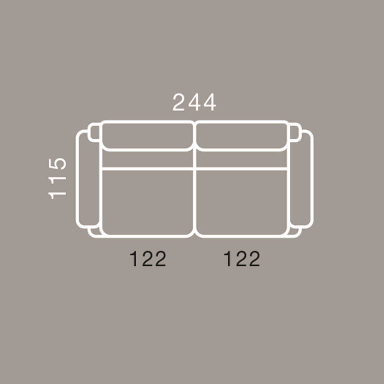 Gerades Sofa 244 cm