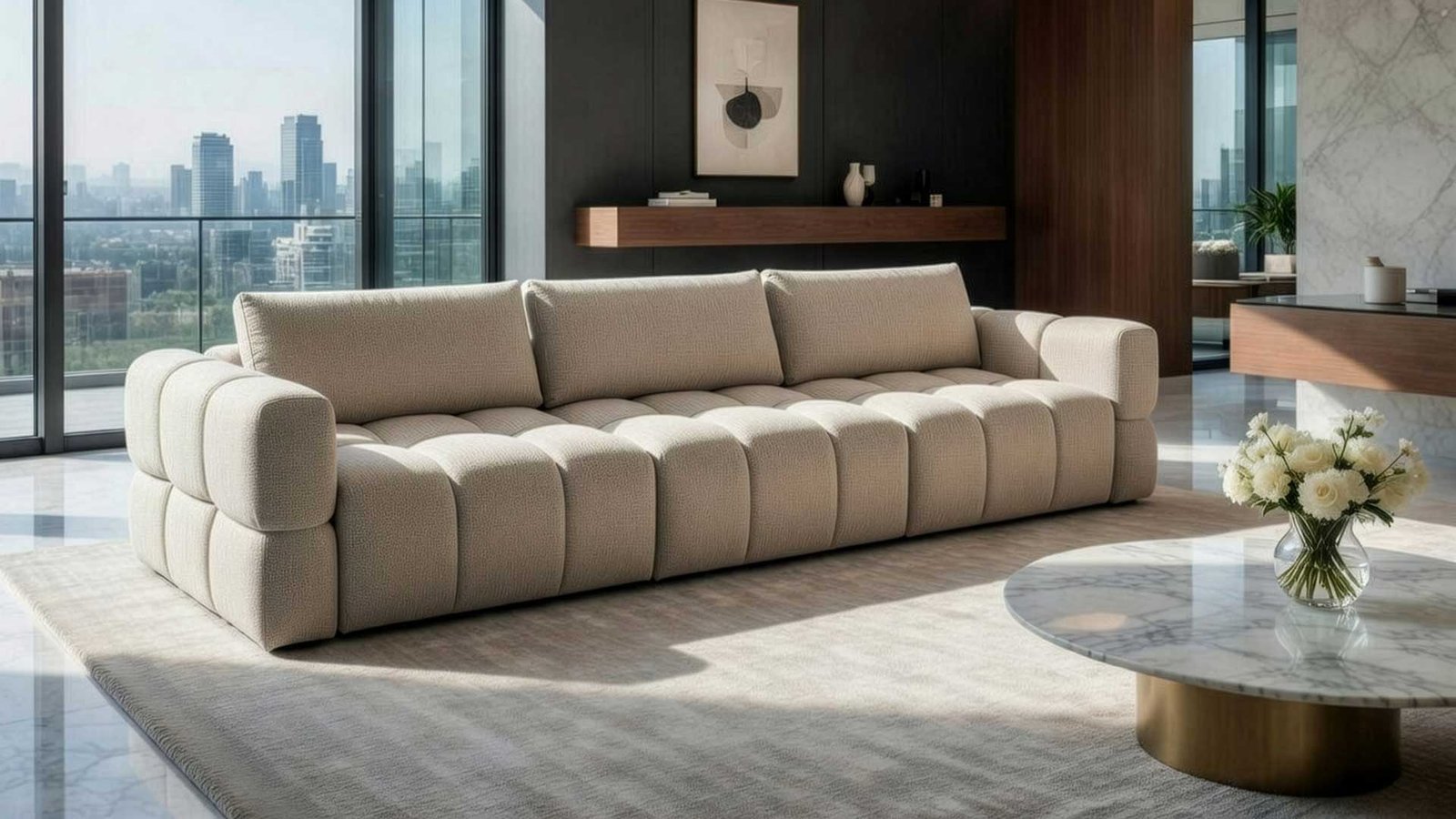Gerades Sofa 350 cm